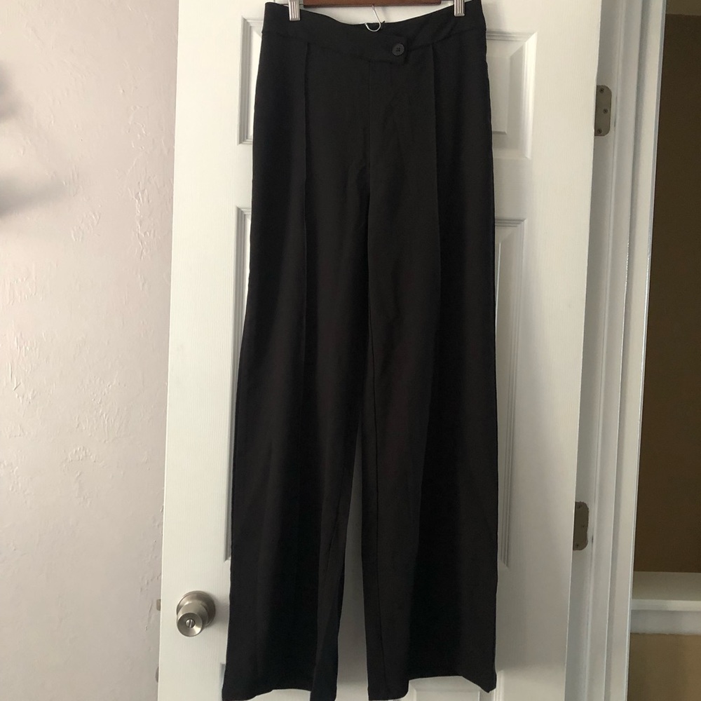 SHEIN black wide leg dress pants